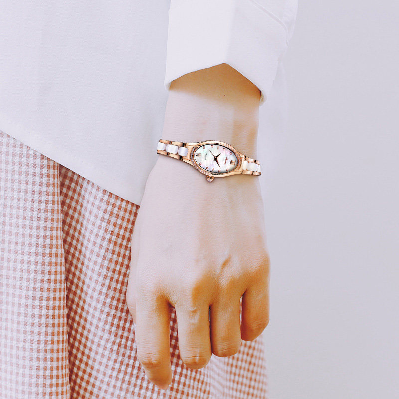 瑞贝拉气质淑女士简约陶瓷表盘手表 rebela国产腕表