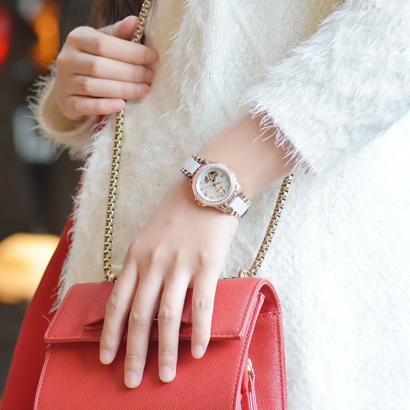 瑞贝拉女士全自动防水时尚机械表 rebela国产腕表