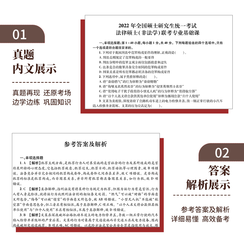 天明非法学2024考研法律硕士非法学历年真题详解398专业课法硕非法学2024考研搭考研英语二英语一398法硕联考专业基础非法学真题卷 - 图1