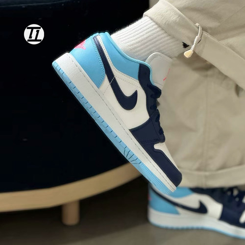 AIR JORDAN 1 AJ1  LOW 低帮皇家蓝防滑耐磨男女篮球鞋553560-149 - 图0