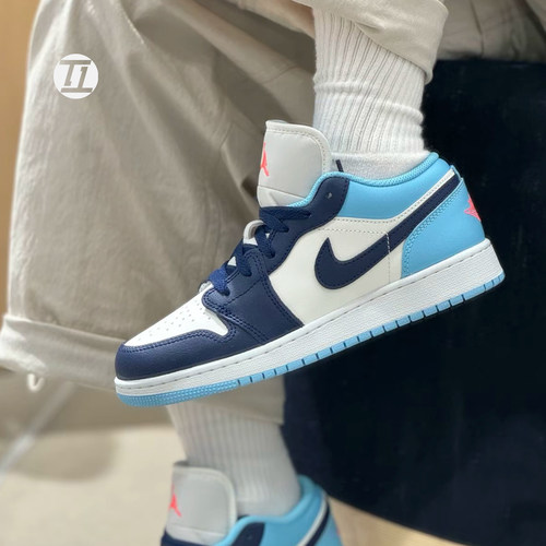 AIR JORDAN 1 AJ1  LOW 低帮皇家蓝防滑耐磨男女篮球鞋553560-149 - 图2