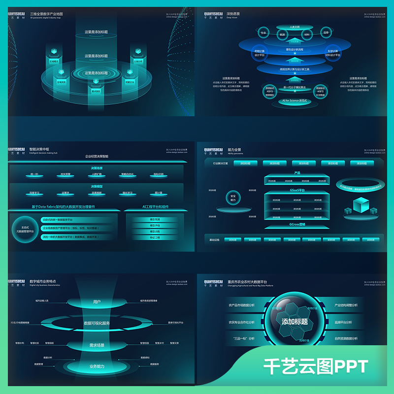 PPT模板互联网大厂商务流程逻辑结构思维导图工作汇报素材模版-图1