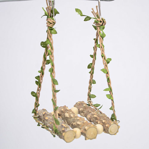 鹦鹉玩具鸟玩具花椒木鹦鹉磨爪秋千 鹦鹉啃咬磨牙玩具鸟笼挂件花 - 图0