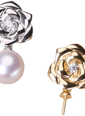 DIY手工制作珍珠项坠不含珍珠单个吊坠银饰 s925纯银吊坠配件