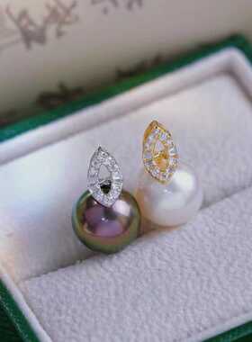 DIY手工制作珍珠项坠不含珍珠单个吊坠银饰 s925纯银吊坠配件