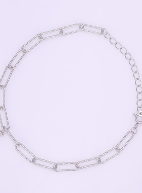 s925纯银手链 diy手工饰品 半孔珍珠手饰龙虾扣爱心尾链延长款