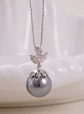 DIY手工制作珍珠项坠吊坠银饰 s925纯银挂坠不含链半成品空托配件