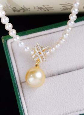 DIY手工制作珍珠项坠不含珍珠多功能开口吊坠银饰 s925纯银配件