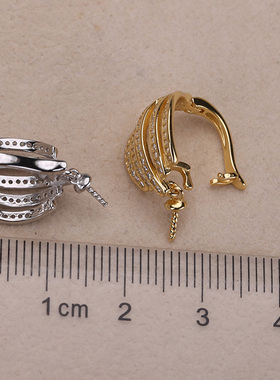 DIY手工制作珍珠项坠不含珍珠过功能吊坠银饰 s925纯银吊坠配件