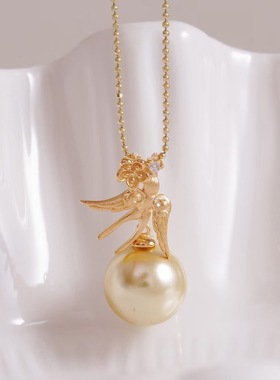 s925纯银银饰吊坠配件珍珠饰品diy手工制作哑光小鸟项链挂件空托