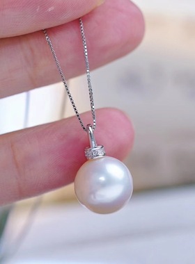 DIY手工制作珍珠项坠不含珍珠单个吊坠银饰 s925纯银吊坠配件