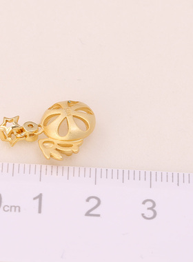 DIY手工制作珍珠项坠不含珍珠单个兔子吊坠银饰 s925纯银吊坠配件