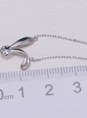 珍珠吊坠配件 s925纯银含项链 兔子配件套链 diy吊坠项坠手工饰品