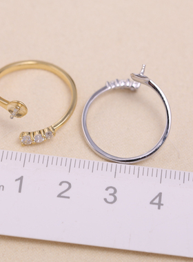 s925纯银手工diy制作戒指
