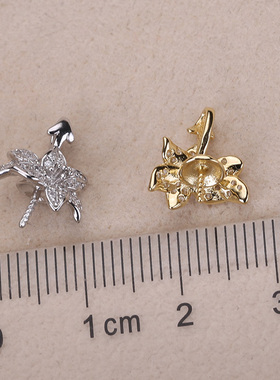 DIY手工制作珍珠项坠不含珍珠单个吊坠银饰 s925纯银吊坠配件