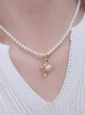 DIY手工制作珍珠项坠不含珍珠多功能开口吊坠银饰 s925纯银配件