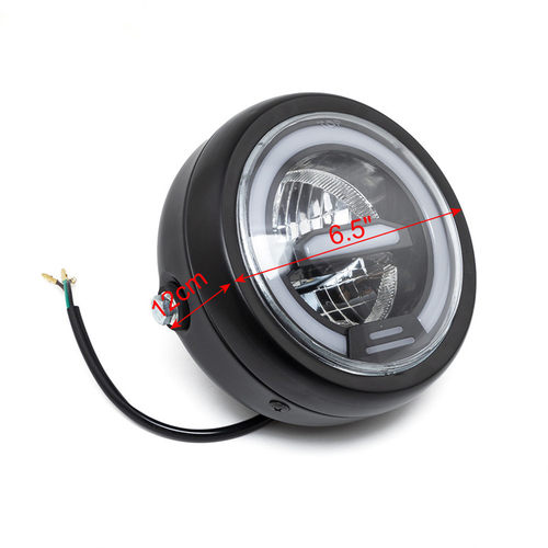 包邮CG125GN天骏复古摩托车改装LED前照灯大灯日行灯支架总成通用 - 图0