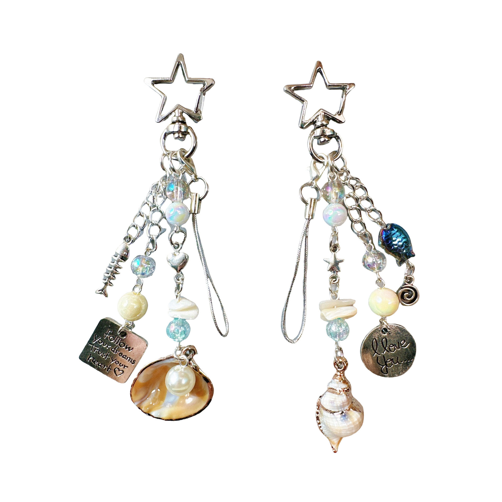 高级感镶金边丝线贝壳海螺珍珠咕本挂件手机链背包挂饰,淘宝优惠券,粉丝福利购,淘宝优惠卷