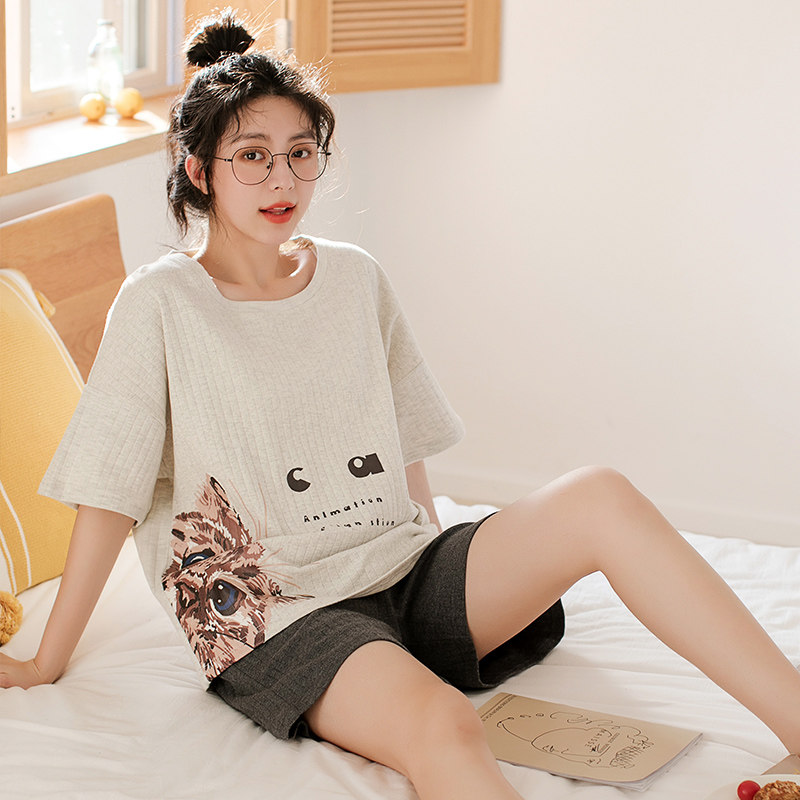 2020年新款夏季两件套装纯棉睡衣 黛梦思睡衣/家居服套装