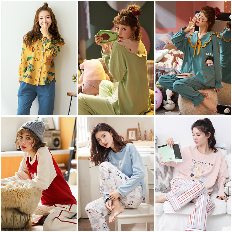 春秋长袖家居服卡通全棉纯棉睡衣 黛梦思睡衣/家居服套装