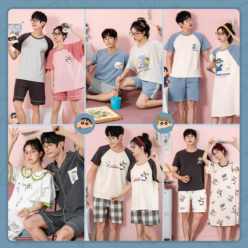 【蜡笔小新思迷福利价】夏季纯棉睡衣 黛梦思睡衣/家居服套装