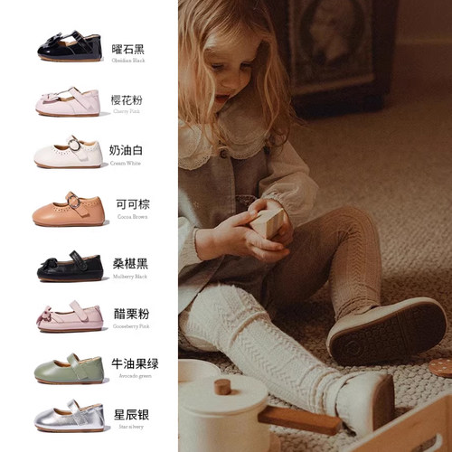 woollykids小羊沃利春季儿童真皮软底防滑女童宝宝 学步鞋子 - 图1