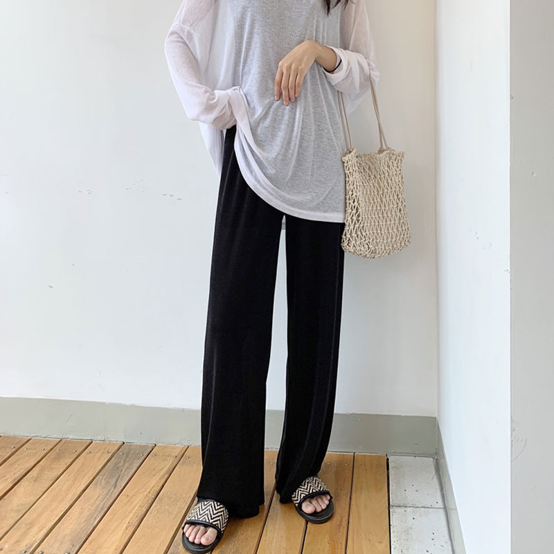 喜贵子育才专卖店孕妇春装宽松休闲阔腿托腹裤韩版休闲莫代尔外穿大码长裤3-92