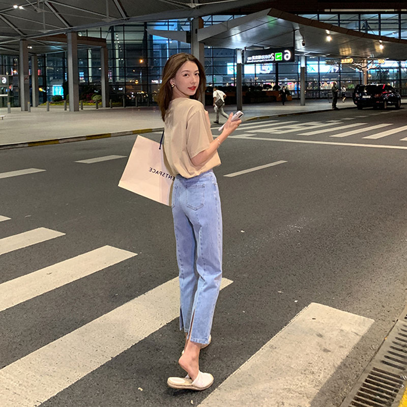 喜贵子育才专卖店孕妇白色牛仔裤孕妇裤子打底裤薄款秋季外穿长裤新款时尚九分1
