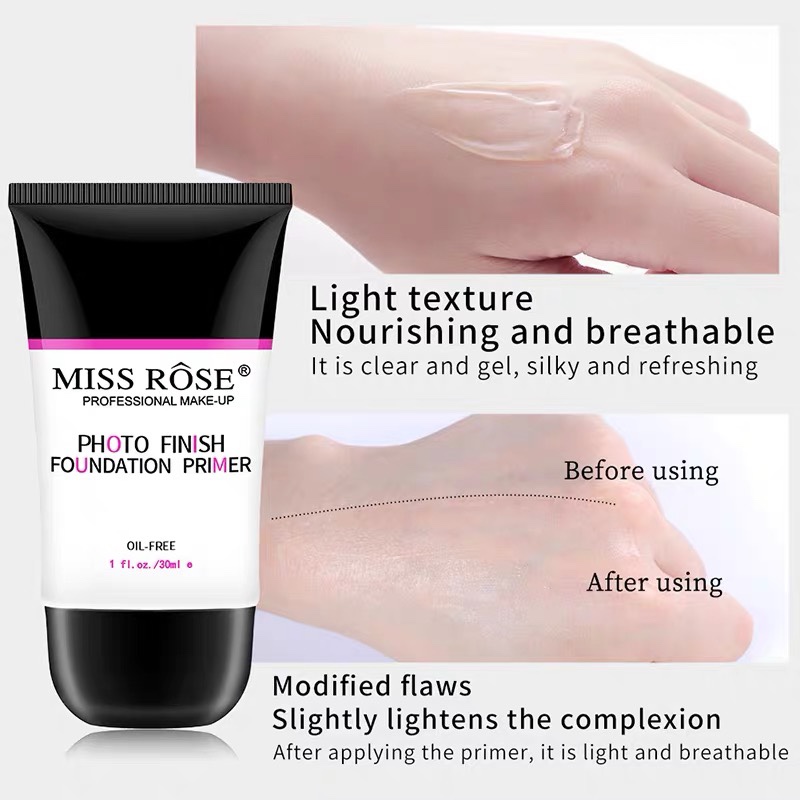 Miss Rose Makeup Primer foundation保湿隐形毛孔打底啫喱妆前乳-图2