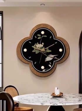 式餐厅挂钟新中式复古客厅