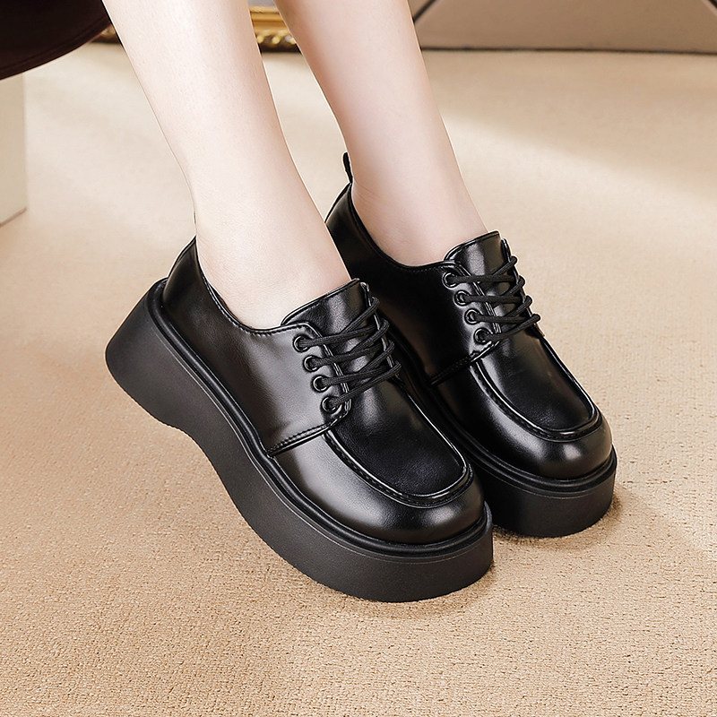 品牌特价真皮乐福鞋女2026春季英伦风厚底增高白色单鞋百搭小皮鞋,淘宝优惠券,粉丝福利购,淘宝优惠卷