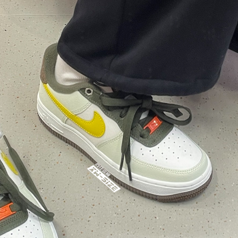 向往体育 Nike/耐克Air Force 1芥末黄空军一号板鞋FV3647-171 - 图1