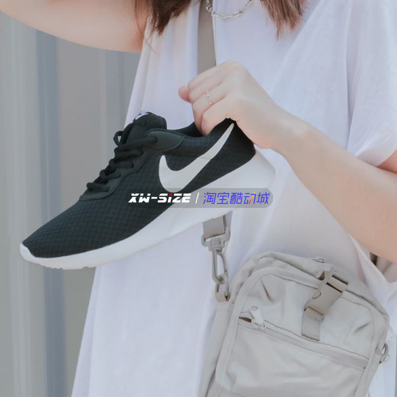 向往体育 Nike/耐克Tanjun男女黑白透气运动鞋 DJ6258-003 812655 - 图2