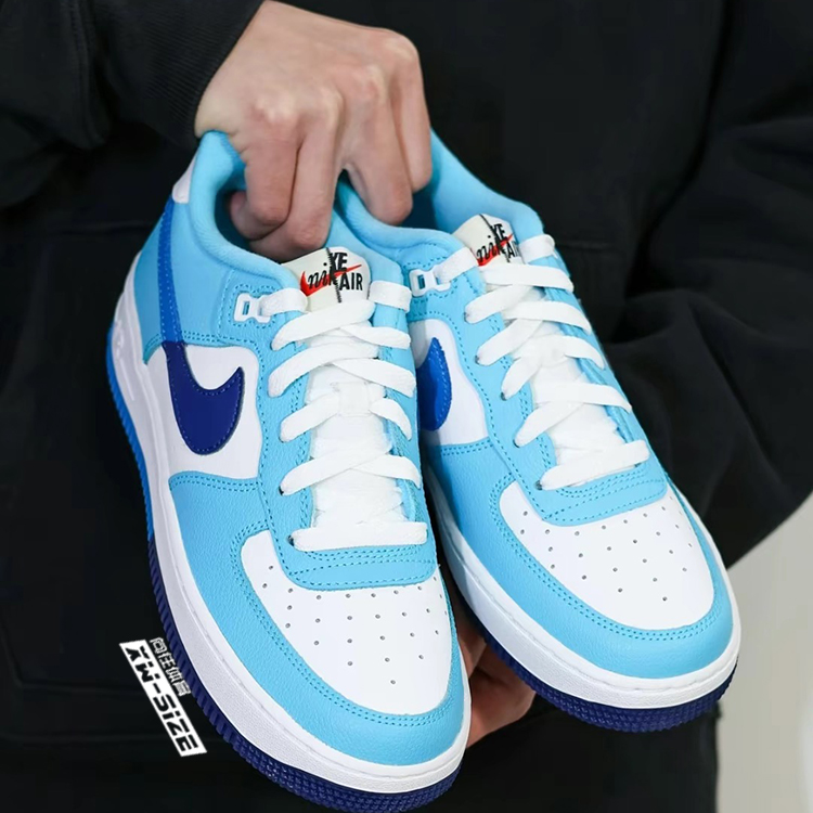 向往体育Nike/耐克Air Force 1女子白蓝经典空军一号DZ2660-100 - 图1