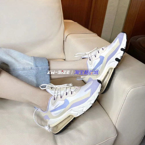 向往体育 Nike/耐克Air Max 270 React女子气垫跑步鞋 CT1287-100 - 图1