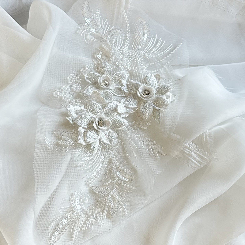 金色钉珠刺绣布贴亮片立体花朵网纱蕾丝补丁片旗袍衣服裙装饰辅料,淘宝优惠券,粉丝福利购,淘宝优惠卷