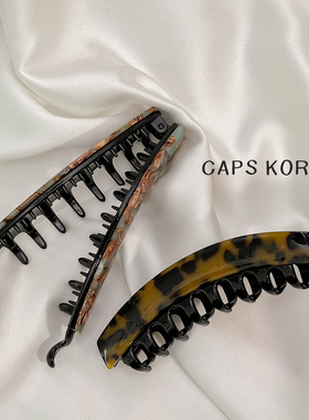CAPS KOREA ｜13cm加大号法式碎花发量多香蕉夹带齿防滑马尾竖夹