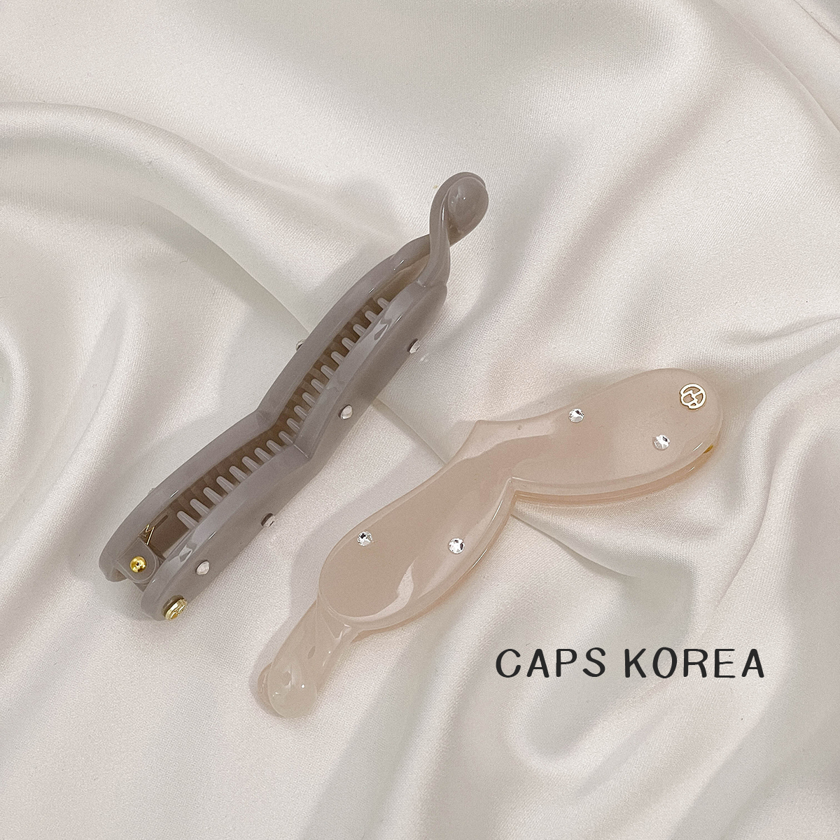 CAPS KOREA ｜2025新款爱心带钻超紧耐用竖式马尾发夹香蕉夹小号 - 图3