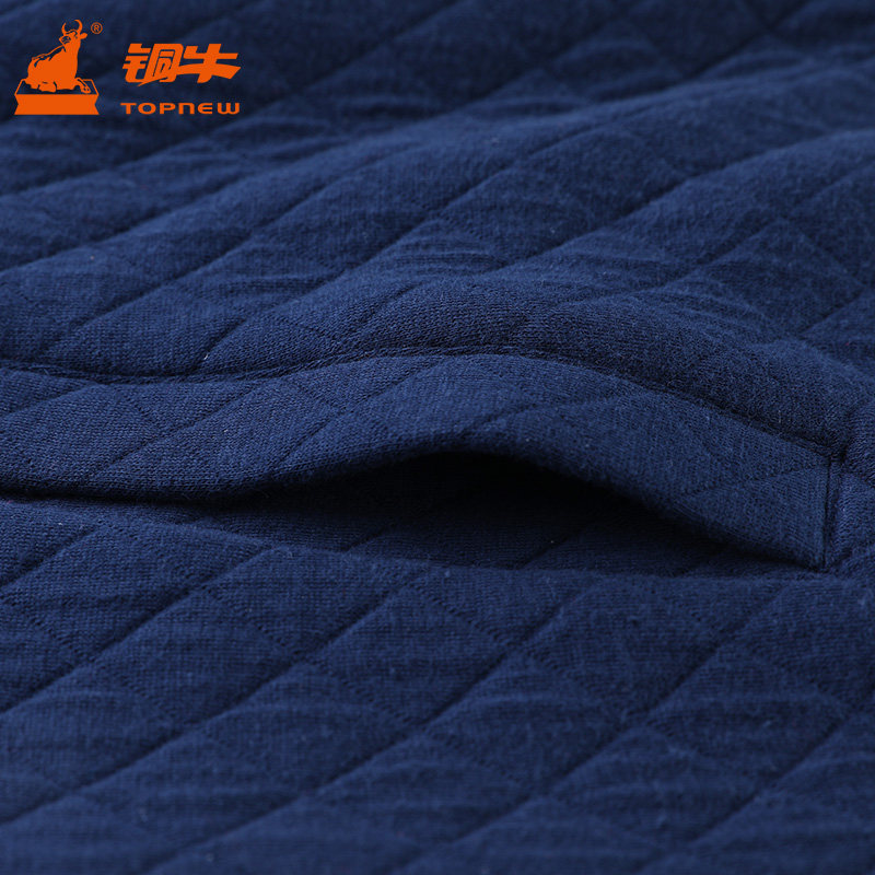 铜牛男士秋冬暖棉立领开襟男衫睡衣 铜牛睡衣上装