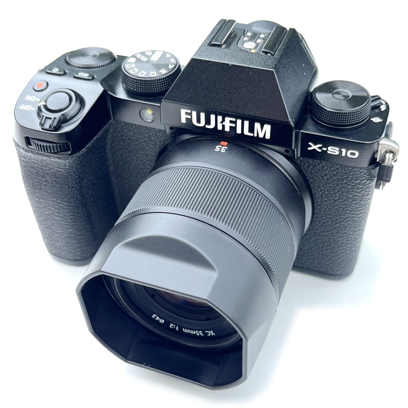 fujifilm富士xf35f2遮光罩 XC35F2 XF23F2镜头复古方形方口遮光罩-图1