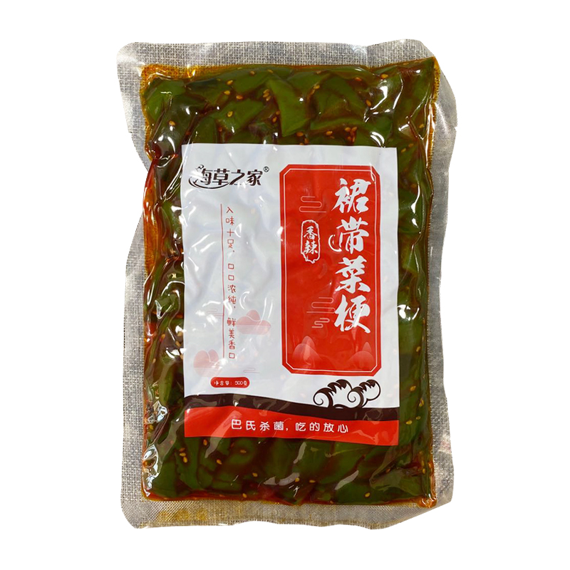 海草之家即食香麻辣裙带菜梗500g大连特产鲜脆梗段下饭菜凉菜常温 - 图3