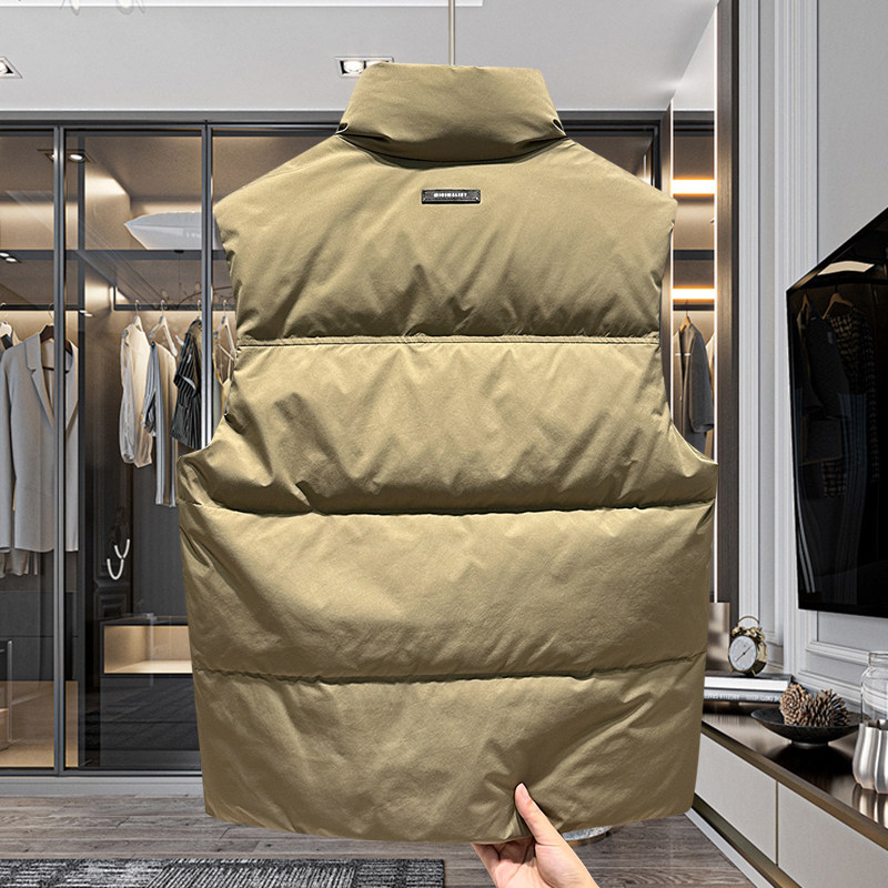 冬季新款男士羽绒马甲立领加厚情侣鸟家工装马夹休闲保暖坎肩外套,淘宝优惠券,粉丝福利购,淘宝优惠卷