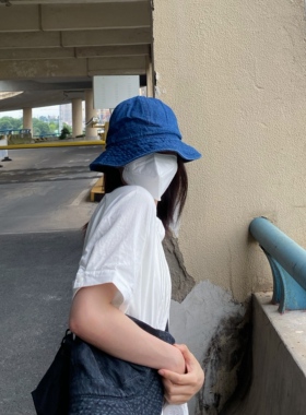 小杨超爱的复古浅牛仔百搭渔夫帽