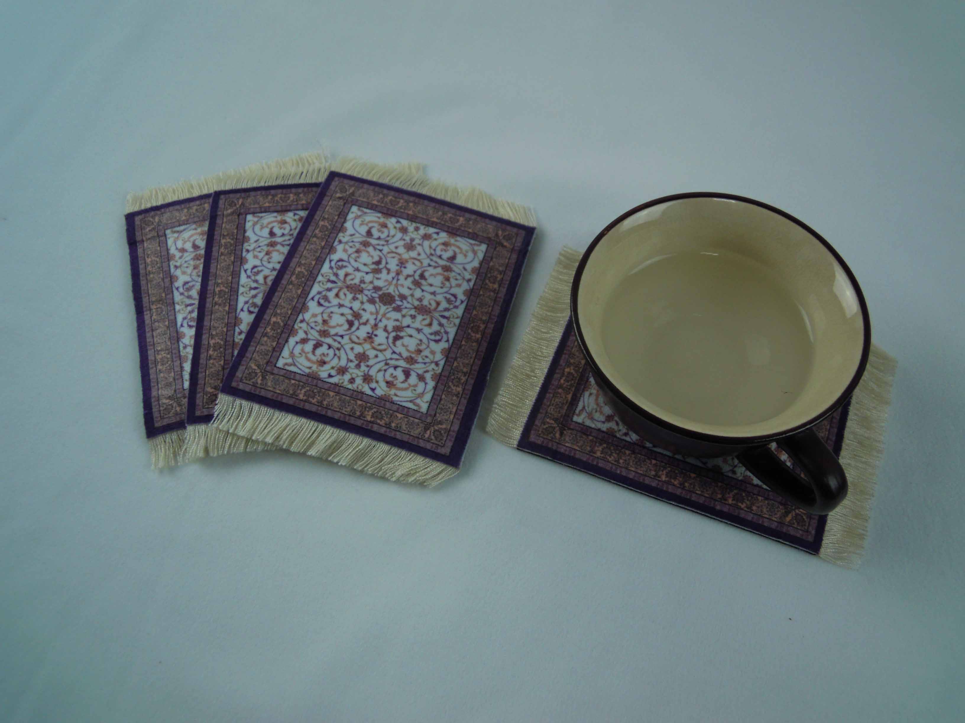 个性经典波斯地毯风格杯垫 coffe coster rug一只装 - 图0