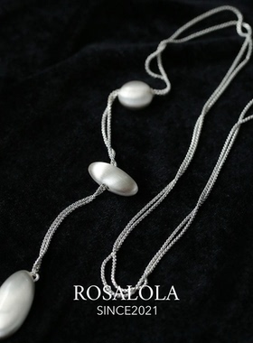 ROSALOLA 序光·极简风拉丝工艺多种戴法项链·LOLA系列 020202
