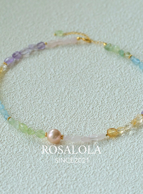 ROSALOLA 薄荷汽水巴洛克·浪漫低饱和度项链·LOLA系列 122245