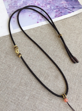妖石传说天珠绳子调节扣项链百搭