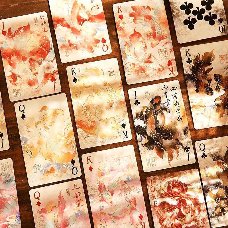 扑克牌古风中国风好运锦鲤扑克牌国风家用游戏娱乐掼蛋扑克牌,淘宝优惠券,粉丝福利购,淘宝优惠卷