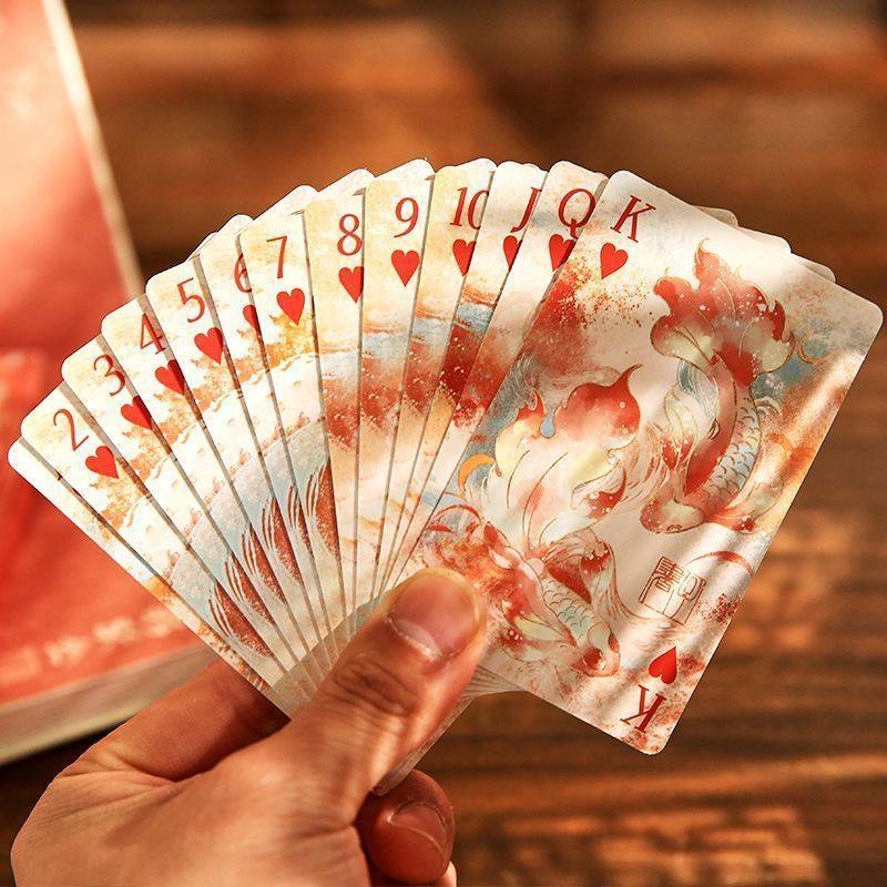 扑克牌古风中国风好运锦鲤扑克牌国风家用游戏娱乐掼蛋扑克牌,淘宝优惠券,粉丝福利购,淘宝优惠卷