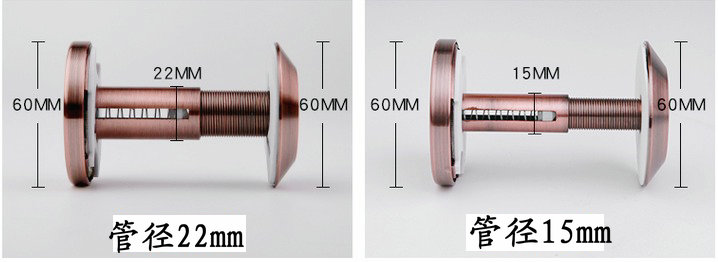 阿海防盗门猫眼门镜防卸防撬防拧防窥红古色锌合金金属高清镜头-图1